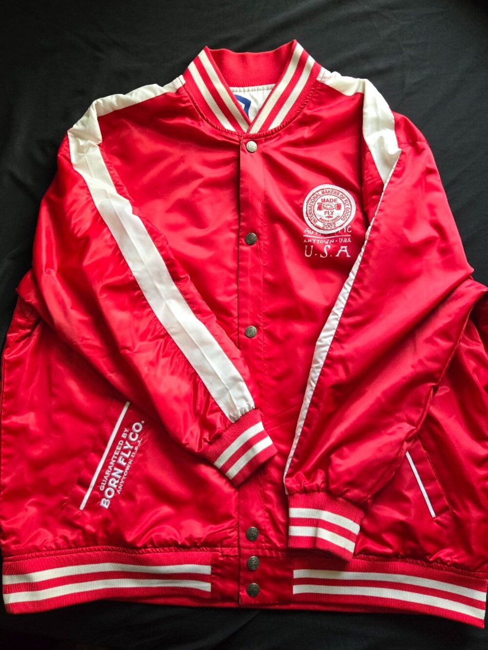 Born Fly Hamma Reversible Twill Varsity Jacket Size 4XL